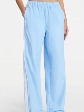 Light Blue Women's Wide-Leg Track Pants